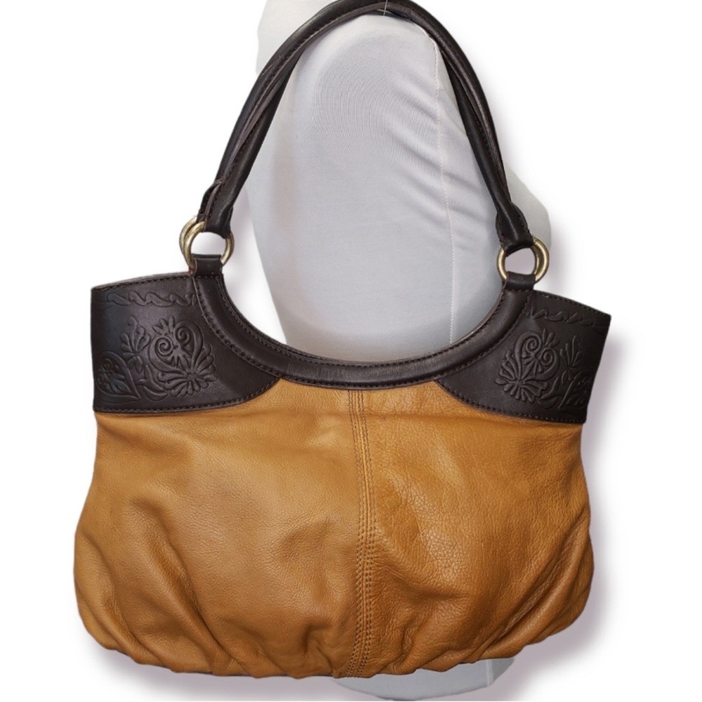 Gianni Bini Leather Hobo Style Tote
